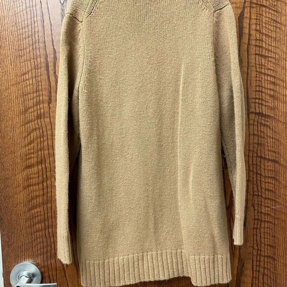 George Designs Mark Eisen academia cashmere open front black and camel cardigan - Picture 5 of 10